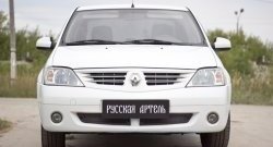 1 799 р. Защитная сетка решетки переднего бампера РА Renault Logan 1 дорестайлинг (2004-2010)  с доставкой в г. Королёв. Увеличить фотографию 2