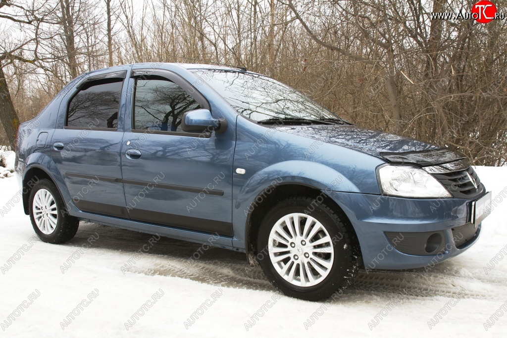 2 859 р. Молдинги RA (комплект) Renault Logan 1 рестайлинг (2010-2016) (Поверхность глянец (под окраску), Неокрашенные)  с доставкой в г. Королёв