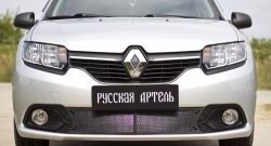 2 099 р. Защитная сетка в нижнюю часть бампера RA Renault Logan 2 дорестайлинг (2014-2018)  с доставкой в г. Королёв. Увеличить фотографию 3