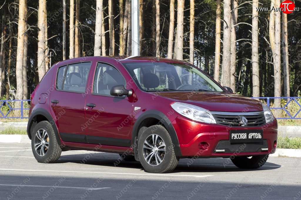 2 489 р. Накладки на колёсную арку RA (Передняя правая)  Renault Sandero Stepway  (BS) (2010-2014) (Поверхность шагрень)  с доставкой в г. Королёв