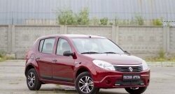 3 599 р. Молдинги дверей RA (Stepway, широкие, комплект) Renault Sandero Stepway (BS) (2010-2014) (Поверхность шагрень)  с доставкой в г. Королёв. Увеличить фотографию 2