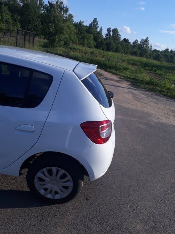 6 499 р. Спойлер INMAX Renault Sandero Stepway (B8) рестайлинг (2018-2022) (неокрашенный)  с доставкой в г. Королёв. Увеличить фотографию 3