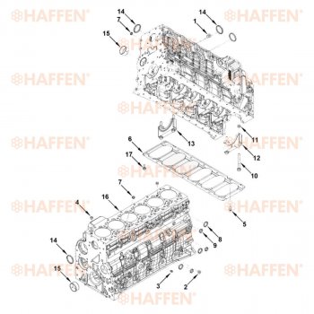 117 999 р. Блок цилиндров (6ISBe, 6ISDe V=6.7) HAFFEN КамАЗ 4308 дорестайлинг (2003-2010)  с доставкой в г. Королёв. Увеличить фотографию 11