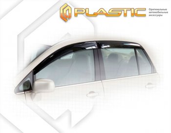 Ветровики дверей CA-Plastic Nissan Tiida Latio C11 седан (2004-2012) (, Крепление на клипсы)