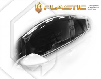 1 999 р. Ветровики дверей CA-Plastic  Nissan Leaf  2 (ZE1) (2017-2024) (серия Classic полупрозрачный)  с доставкой в г. Королёв. Увеличить фотографию 2