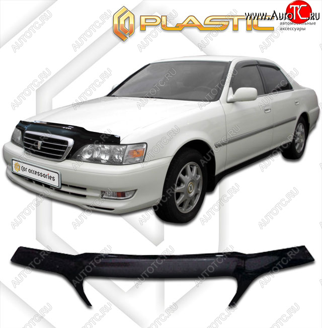 2 369 р. Дефлектор капота (exclusive) CA-Plastic  Toyota Cresta  X100 (1998-2001) рестайлинг (Classic чёрный, Без надписи)  с доставкой в г. Королёв