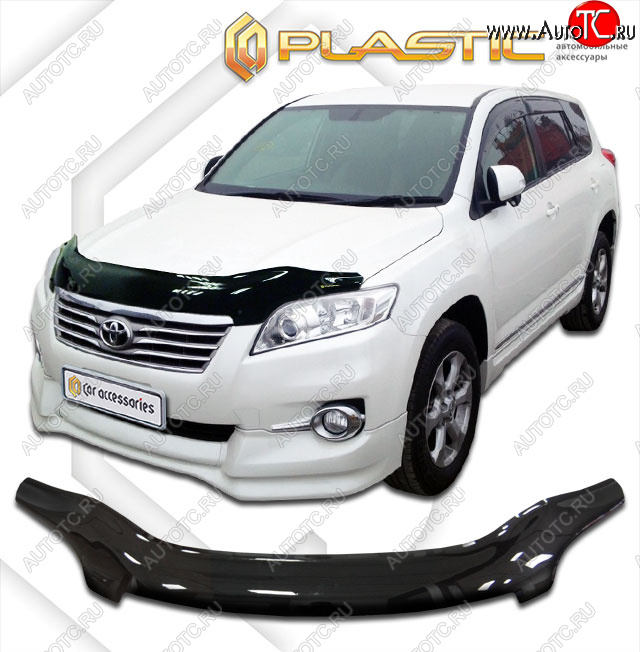 2 369 р. Дефлектор капота (exclusive) CA-Plastic  Toyota Vanguard (2007-2013) (Classic чёрный, Без надписи)  с доставкой в г. Королёв