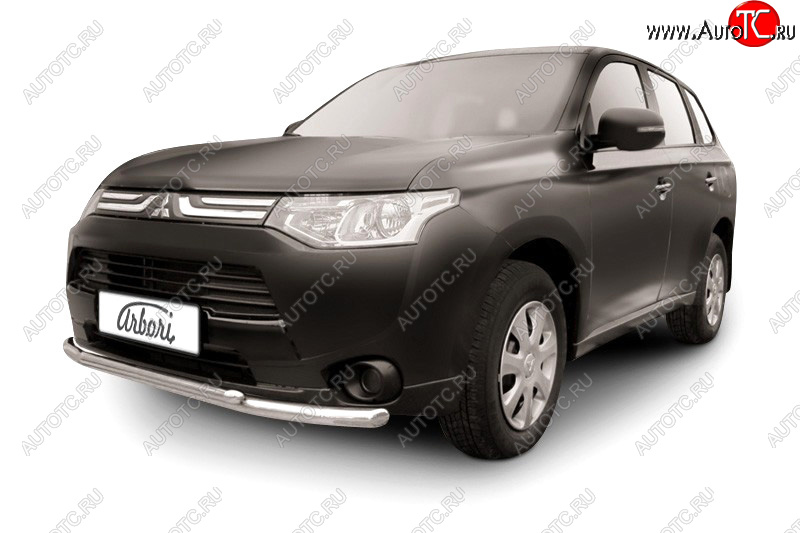 21 999 р. Защита переднего бампера двойная (диаметр 57+42 мм) Arbori Mitsubishi Outlander GF дорестайлинг (2012-2014)  с доставкой в г. Королёв