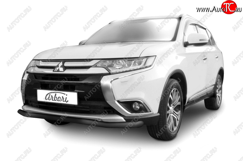 13 999 р. Защита переднего бампера (диаметр 57 мм) Arbori Mitsubishi Outlander GF 2-ой рестайлинг (2015-2018)  с доставкой в г. Королёв