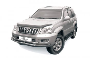 Защита переднего бампера двойная (диаметр 57+57 мм) Arbori Toyota Land Cruiser Prado J120 (2002-2009)