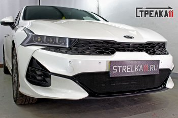 Защитная сетка радиатора в бампер (ячейка 3х7 мм) Стрелка11 Стандарт KIA K5 DL (2019-2022)