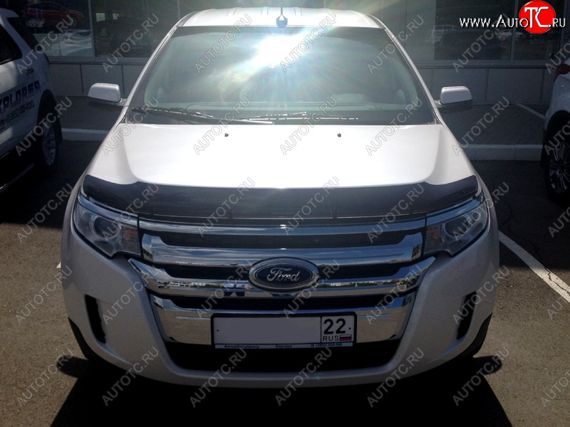 3 299 р. Дефлектор капота SIM Ford Edge U387 рестайлинг (2011-2015)  с доставкой в г. Королёв