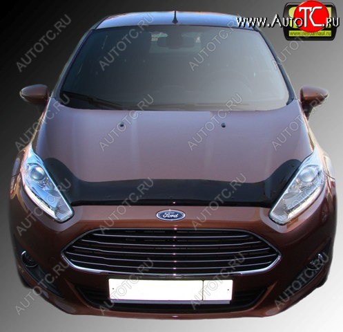 2 879 р. Дефлектор капота SIM Ford Fiesta 6 хэтчбэк 5 дв. рестайлинг (2012-2019)  с доставкой в г. Королёв