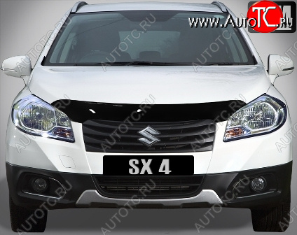 2 699 р. Дефлектор капота SIM Suzuki SX4 GYA,GYB  рестайлинг, хэтчбэк (2010-2016)  с доставкой в г. Королёв