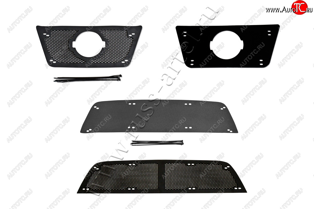 4 549 р. Комплект сетка и зимняя заглушка решетки радиатора и переднего бампера Русская Артель Nissan Terrano D10 дорестайлинг (2013-2016) (Поверхность текстурная)  с доставкой в г. Королёв