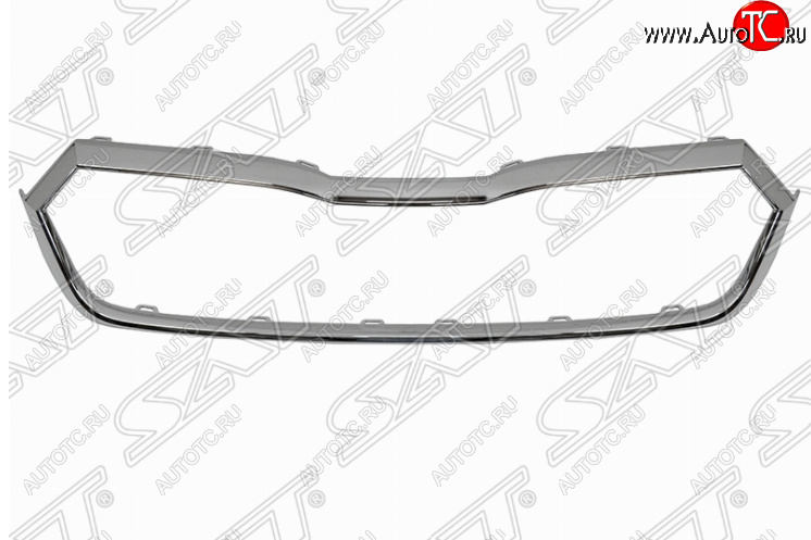 3 399 р. Молдинг решетки радиатора SAT (хром)  Skoda Octavia  А8 (2019-2022) лифтбэк  с доставкой в г. Королёв