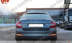 4 649 р. Козырёк на заднее стекло RS Skoda Octavia A7 дорестайлинг лифтбэк (2012-2017) (Неокрашенный)  с доставкой в г. Королёв. Увеличить фотографию 3