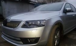 2 699 р. Сетка (для комплектации Ambition, Elegance) на бампер Russtal (хром) Skoda Octavia A7 дорестайлинг лифтбэк (2012-2017)  с доставкой в г. Королёв. Увеличить фотографию 2