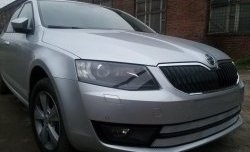 2 699 р. Сетка (для комплектации Ambition, Elegance) на бампер Russtal (хром) Skoda Octavia A7 дорестайлинг лифтбэк (2012-2017)  с доставкой в г. Королёв. Увеличить фотографию 3