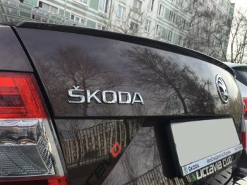 3 399 р. Лип спойлер АВТОКРАТ Skoda Octavia A7 рестайлинг лифтбэк (2016-2020) (Неокрашенный)  с доставкой в г. Королёв. Увеличить фотографию 4