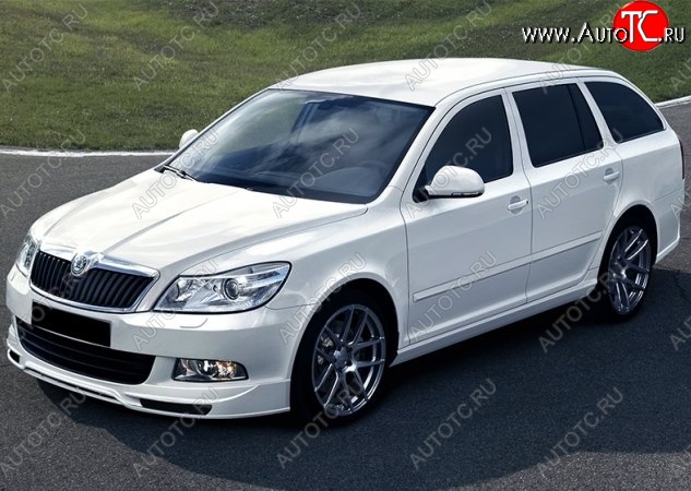 6 199 р. Накладка на передний бампер NEO Skoda Octavia A5 рестайлинг универсал (2008-2013) (Неокрашенная)  с доставкой в г. Королёв