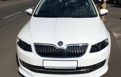 5 999 р. Накладка на передний бампер CT Skoda Octavia A7 дорестайлинг лифтбэк (2012-2017) (Неокрашенная)  с доставкой в г. Королёв. Увеличить фотографию 2