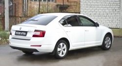 1 299 р. Защитная накладка на задний бампер RA  Skoda Octavia  A7 (2012-2020) дорестайлинг лифтбэк, дорестайлинг универсал, рестайлинг универсал  с доставкой в г. Королёв. Увеличить фотографию 2