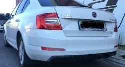 6 199 р. Накладка на задний бампер Rieger Style Skoda Octavia A7 дорестайлинг лифтбэк (2012-2017) (Неокрашенная)  с доставкой в г. Королёв. Увеличить фотографию 6