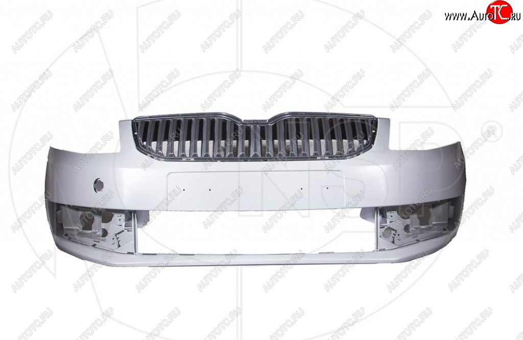 7 949 р. Передний бампер NSP (с решеткой радиатора) Skoda Octavia A7 дорестайлинг лифтбэк (2012-2017) (Неокрашенный)  с доставкой в г. Королёв