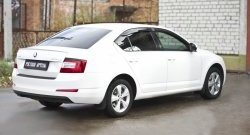 899 р. Реснички на фонари RA Skoda Octavia A7 рестайлинг лифтбэк (2016-2020) (Неокрашенные)  с доставкой в г. Королёв. Увеличить фотографию 2