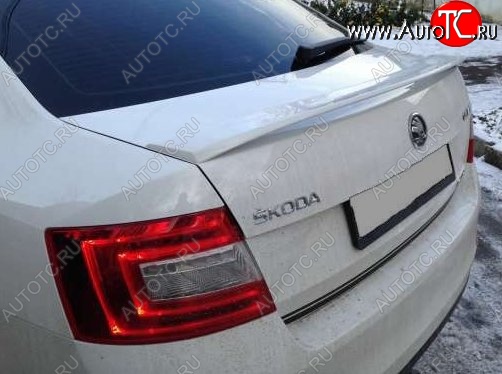 3 699 р. Лип спойлер RS Style Skoda Octavia A7 рестайлинг лифтбэк (2016-2020) (Неокрашенный)  с доставкой в г. Королёв