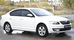 979 р. Зимняя заглушка решетки переднего бампера РА Skoda Octavia A7 дорестайлинг лифтбэк (2012-2017)  с доставкой в г. Королёв. Увеличить фотографию 3