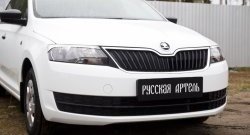 579 р. Реснички на фары RA Skoda Rapid NH3 дорестайлинг лифтбэк (2012-2017) (Неокрашенные)  с доставкой в г. Королёв. Увеличить фотографию 4