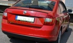 3 499 р. Лип спойлер CT Skoda Rapid NH3 дорестайлинг лифтбэк (2012-2017) (Неокрашенный)  с доставкой в г. Королёв. Увеличить фотографию 3