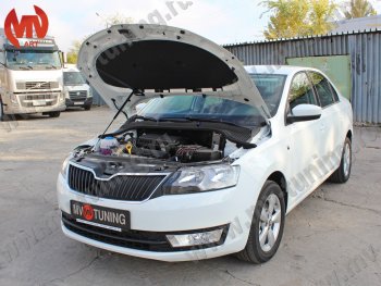 2 969 р. Упор капота MV-Tuning (одинарный) Skoda Rapid NH1 хэтчбэк дорестайлинг (2012-2017)  с доставкой в г. Королёв. Увеличить фотографию 4