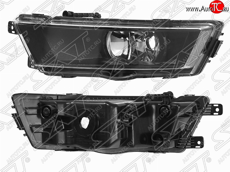 2 039 р. Левая противотуманная фара (чёрная) SAT Skoda Rapid NH3 дорестайлинг лифтбэк (2012-2017)  с доставкой в г. Королёв