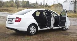 2 149 р. Накладки на порожки автомобиля RA Skoda Rapid NH3 дорестайлинг лифтбэк (2012-2017) (Комплект (передние+задние))  с доставкой в г. Королёв. Увеличить фотографию 4