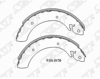 1 669 р. Комплект задних тормозных колодок SAT SSANGYONG Actyon 1 (2006-2010)  с доставкой в г. Королёв. Увеличить фотографию 1