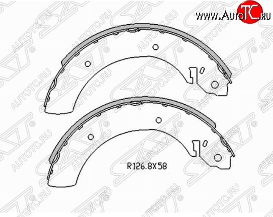 1 669 р. Комплект задних тормозных колодок SAT SSANGYONG Actyon 1 (2006-2010)  с доставкой в г. Королёв