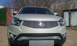 1 539 р. Нижняя сетка на бампер Russtal (хром) SSANGYONG Actyon рестайлинг (2013-2021)  с доставкой в г. Королёв. Увеличить фотографию 1