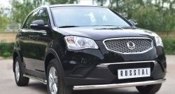 14 199 р. Одинарная защита переднего бампера диаметром 63 мм SLITKOFF SSANGYONG Actyon дорестайлинг (2010-2013)  с доставкой в г. Королёв. Увеличить фотографию 4