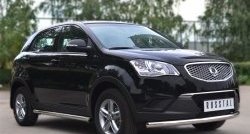 14 849 р. Защита порогов из круглой трубы диаметром 63 мм Russtal SSANGYONG Actyon дорестайлинг (2010-2013) (Защита порогов с со скосами на торцах (вариант 1))  с доставкой в г. Королёв. Увеличить фотографию 7