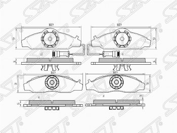 Колодки тормозные (передние) SAT SSANGYONG Musso (1993-2005)