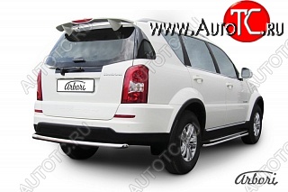 8 549 р. Защита заднего бампера Arbori SSANGYONG Rexton Y290 (2012-2017)  с доставкой в г. Королёв