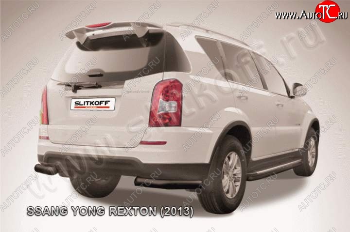 7 999 р. Уголки d76 SSANGYONG Rexton Y290 (2012-2017) (Цвет: серебристый)  с доставкой в г. Королёв