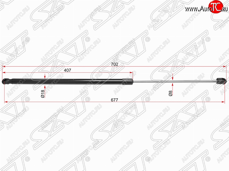 1 129 р. Газовый упор капота SAT  Subaru Forester  SJ (2012-2019) дорестайлинг, рестайлинг  с доставкой в г. Королёв