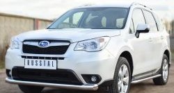 21 449 р. Широкая защита порогов SLITKOFF  Subaru Forester  SJ (2012-2016) дорестайлинг  с доставкой в г. Королёв. Увеличить фотографию 5