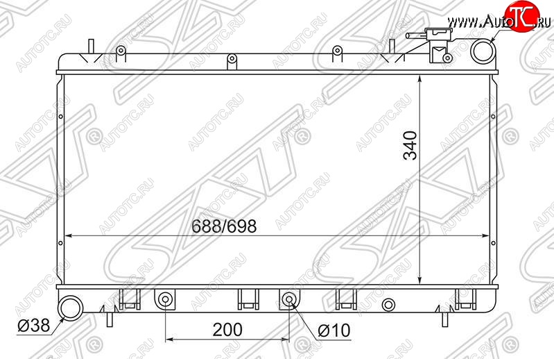 6 299 р. Радиатор двигателя SAT  Subaru Forester  SF - Impreza  GC  с доставкой в г. Королёв
