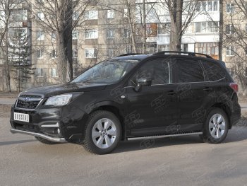 20 599 р. Защита переднего бампера SLITKOFF d63 волна  Subaru Forester  SJ (2016-2019) рестайлинг  с доставкой в г. Королёв. Увеличить фотографию 4