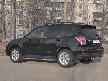 17 349 р. Защита заднего бампера (Ø63, нержавейка) SLITKOFF Subaru Forester SJ рестайлинг (2016-2019)  с доставкой в г. Королёв. Увеличить фотографию 3